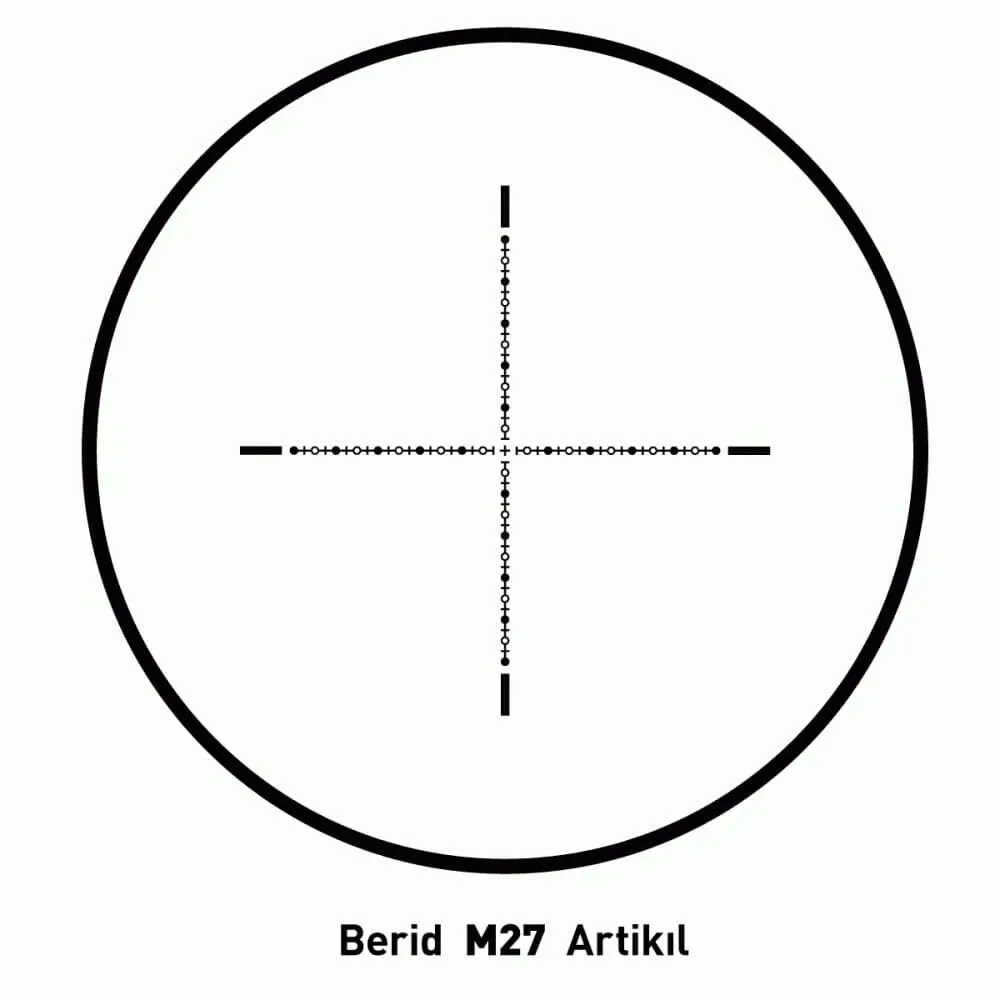 Berid 3-24x56 Geniş Açı Işıklı Artikıl Taktikal Kule Tüfek Dürbünü