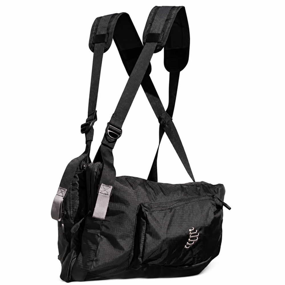 RIBZ GRN-U-1111 Stealth Black S Ön Taşıma Çantası | 8 Litre Kapasiteli Taktik Göğüs Çantası