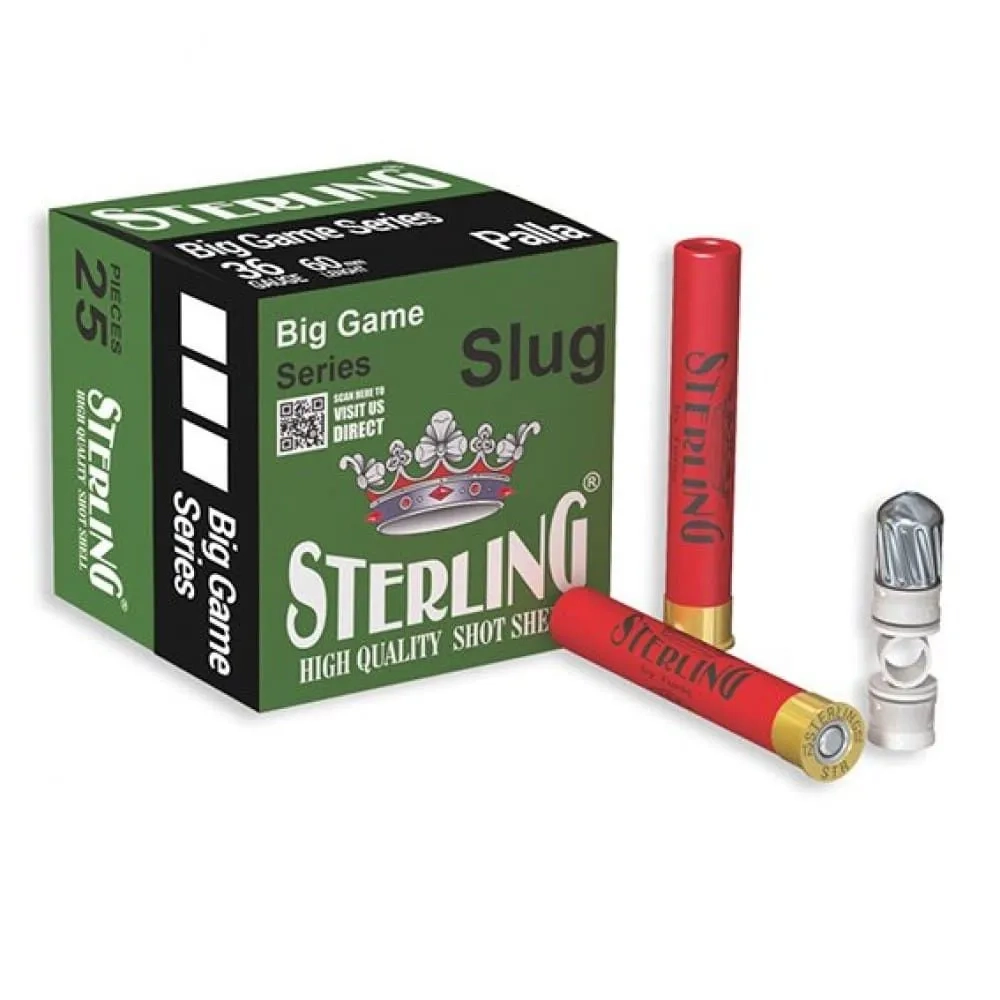 STERLING BIG GAME SERIES 36 Kalibre 8 Gr. Palla Slug Tek Kurşun Av Fişeği