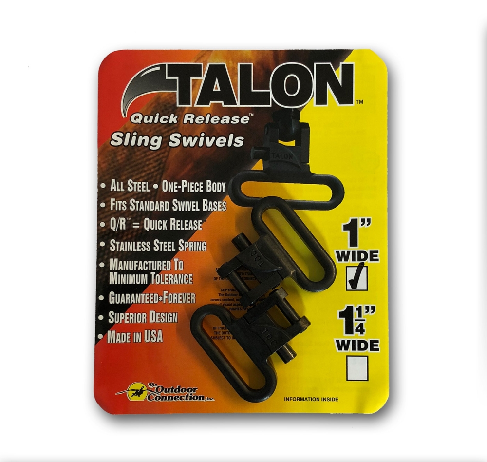 Talon TAL-79450 1 Inch (2.54 cm) Hızlı Sökülebilir Çelik Tüfek Askı Kayışı Aparatı