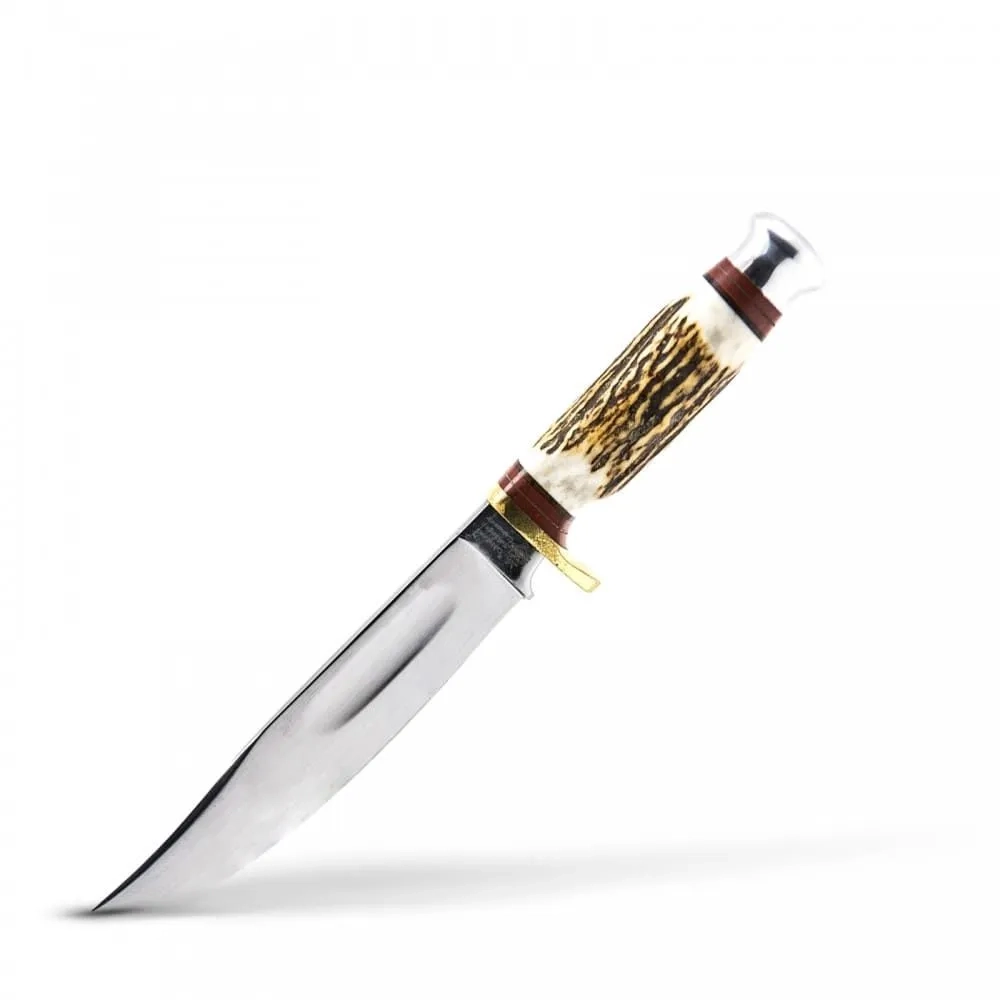 Uçar Av B9 Kızıl Geyik Boynuz Kabzeli El Yapımı Av Bıçağı