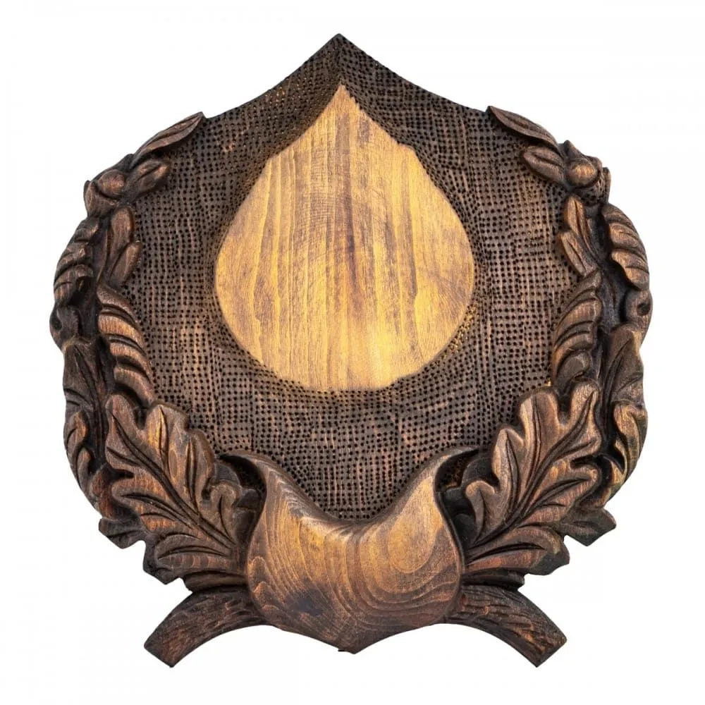 Uçar Av No:19 El Yapımı Özel Tasarım Çok Amaçlı Domuz Dişi 30.5cm x 29cm Trofe Tahtası