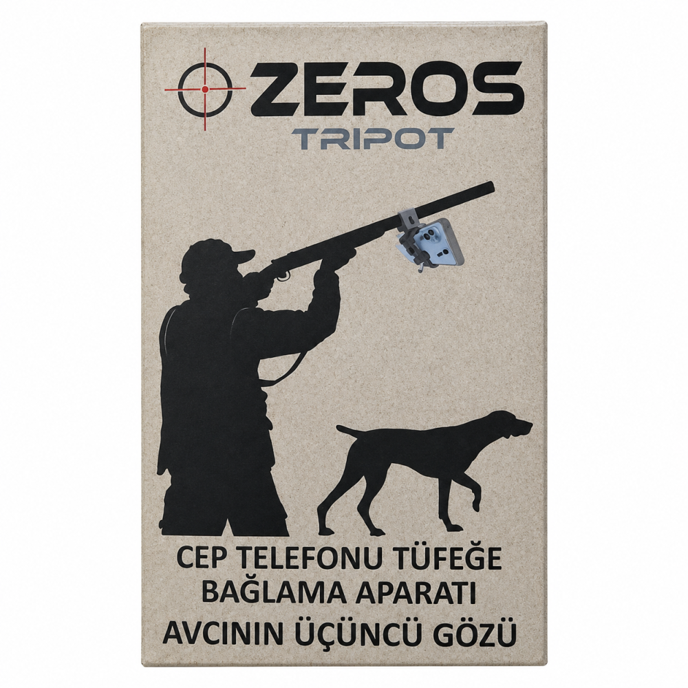 Zeros Tripot Cep Telefonu Tüfek Bağlantı Aparatı - Av Tüfeği Çekim Aparatı ve Kamera Tutucu